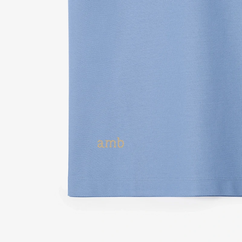 Check Trim Cotton Polo Shirt in Cornflower blue - Men | Burberry® Official