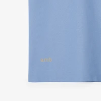 Check Trim Cotton Polo Shirt in Cornflower blue - Men | Burberry® Official