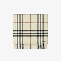 Wide Check Cashmere Scarf in Stone | Burberry® Official