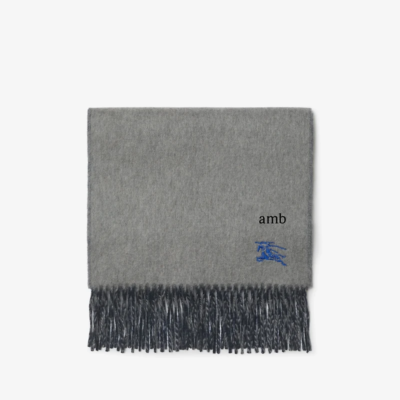 Reversible Cashmere Scarf in Grey/navy | Burberry® Official