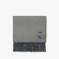 Reversible Cashmere Scarf in Grey/navy | Burberry® Official