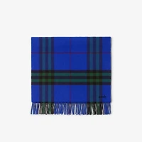 Wide Check Cashmere Scarf in Knight/ivy | Burberry® Official