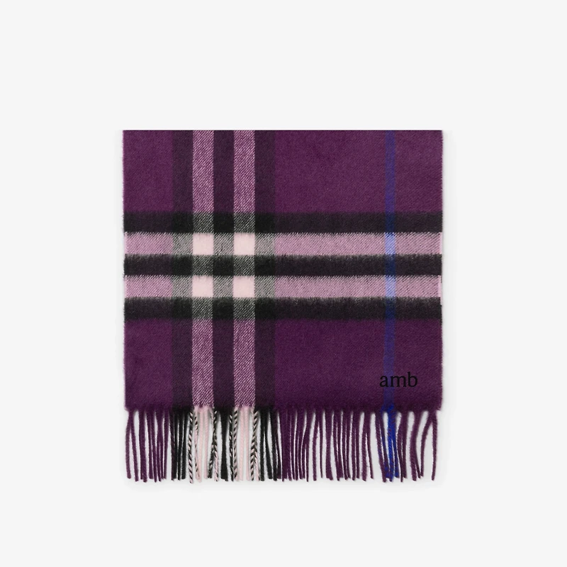 Check Cashmere Scarf in Pansy | Burberry® Official