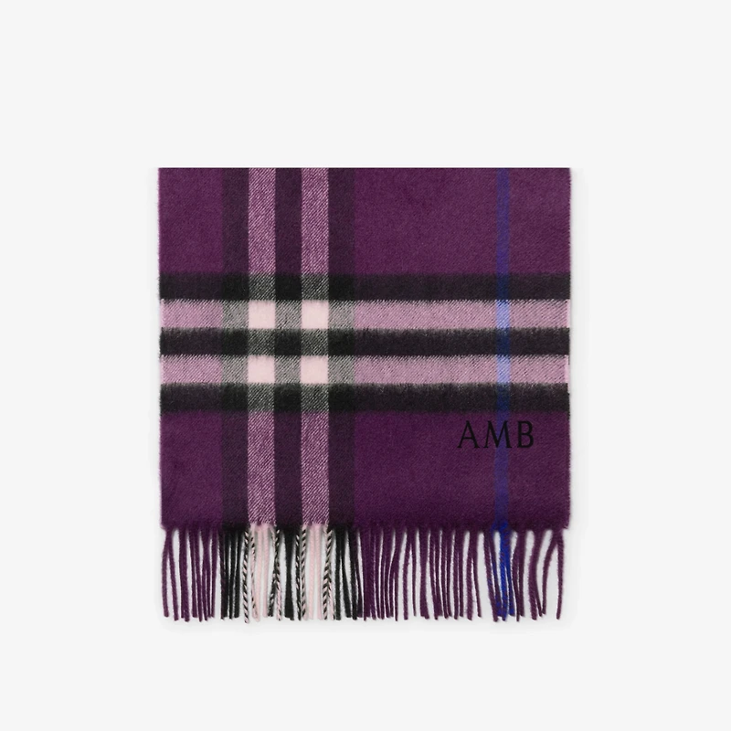 Check Cashmere Scarf in Pansy | Burberry® Official