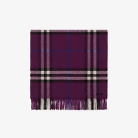 Wide Check Cashmere Scarf in Pansy | Burberry® Official