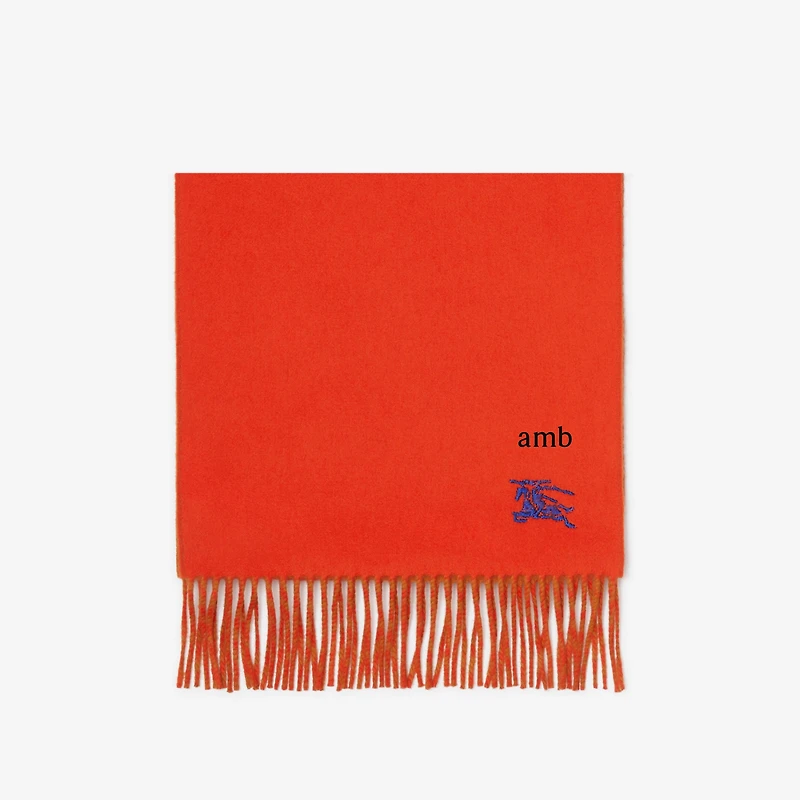 Reversible Cashmere Scarf in Tomato/squash | Burberry® Official