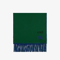 Reversible Cashmere Scarf in Dark fern green/knight | Burberry® Official