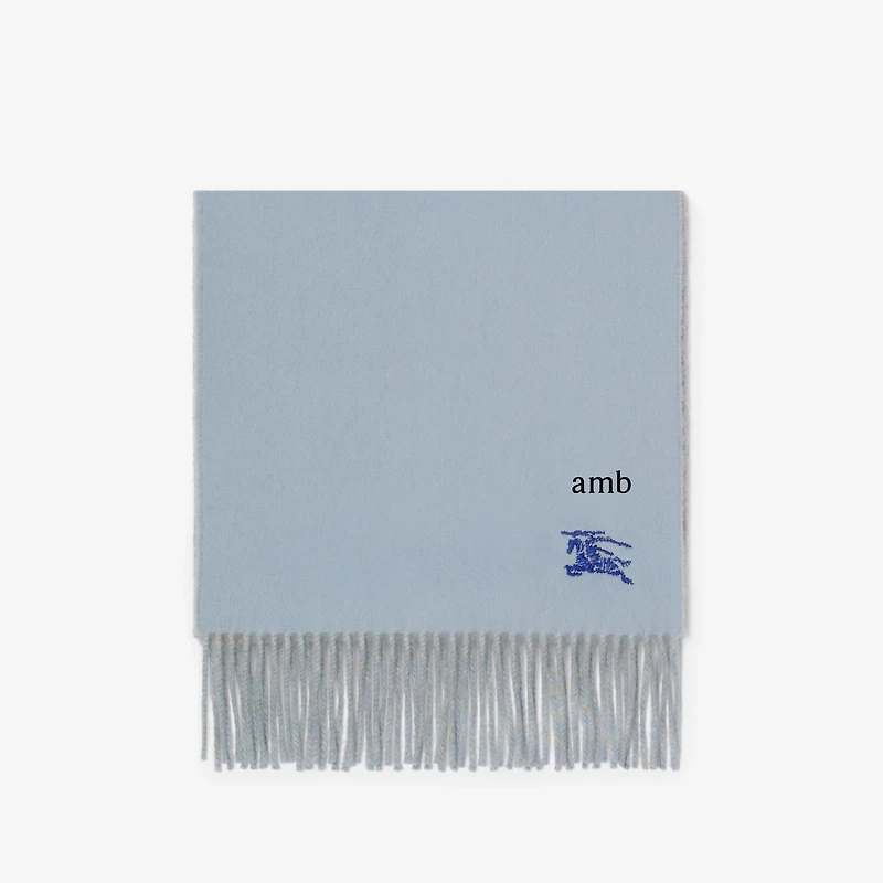 Reversible Cashmere Scarf in Bank/pale grey | Burberry® Official