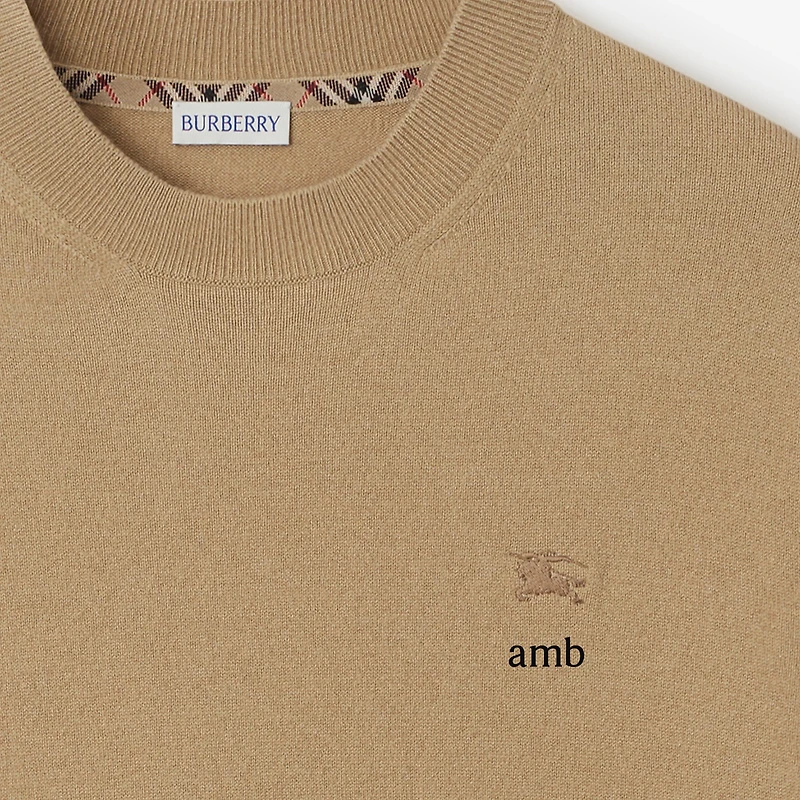 Cashmere Blend Sweater in Flax beige - Men | Burberry® Official