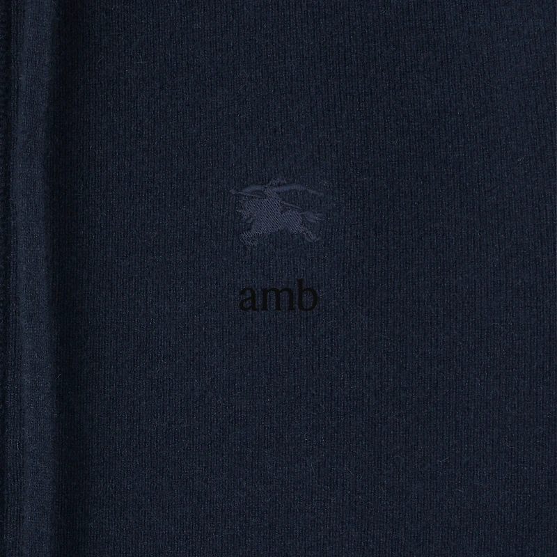 Cashmere Blend Zip Hoodie in Navy - Men | Burberry® Official