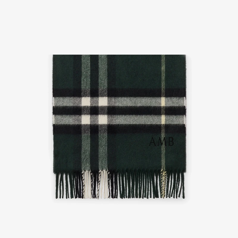 Check Cashmere Scarf in Anchor | Burberry® Official