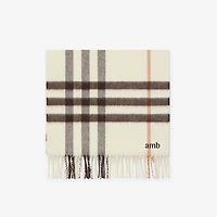 Check Cashmere Scarf in Pebble | Burberry® Official
