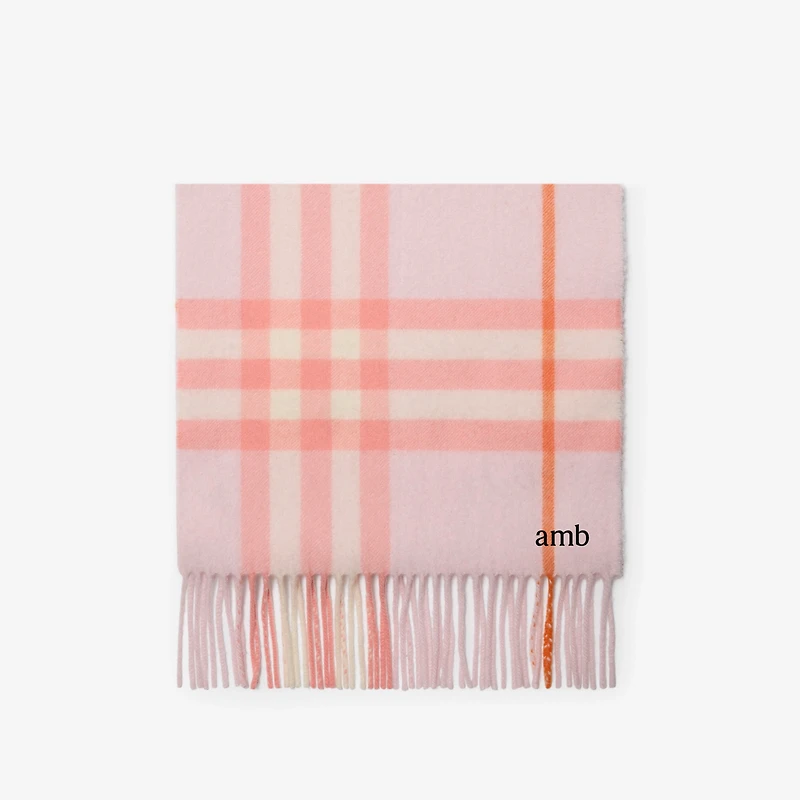 Check Cashmere Scarf in Sugar | Burberry® Official