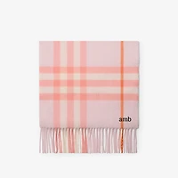 Check Cashmere Scarf in Sugar | Burberry® Official
