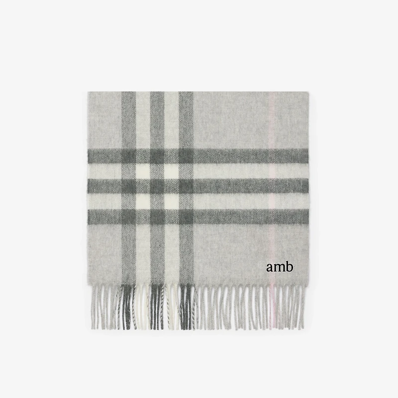 Check Cashmere Scarf in Mitten | Burberry® Official