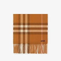 Check Cashmere Scarf in Squash | Burberry® Official