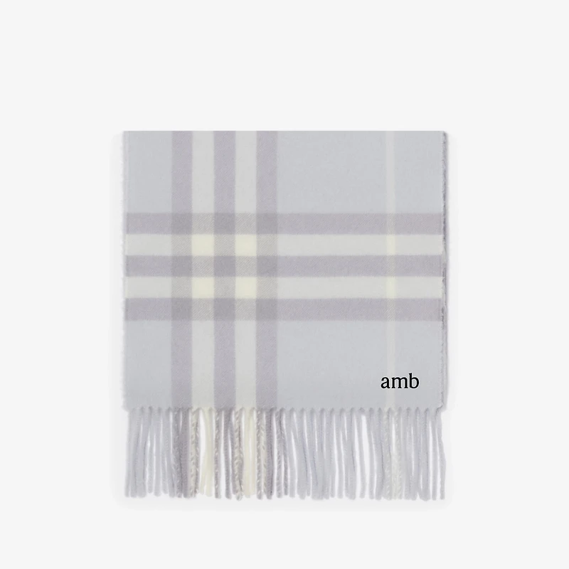 Check Cashmere Scarf in Mist | Burberry® Official