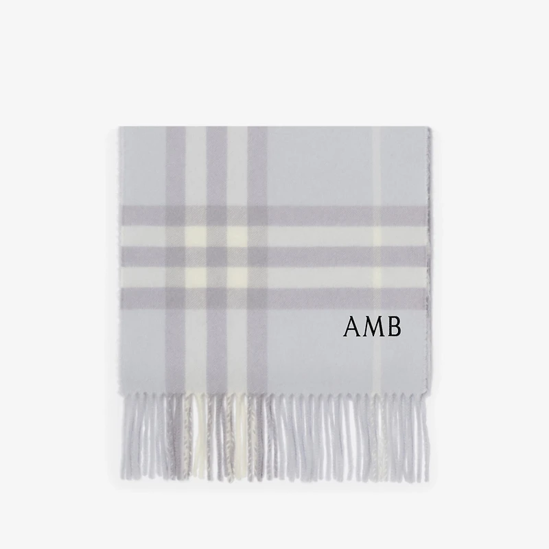 Check Cashmere Scarf in Mist | Burberry® Official