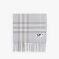 Check Cashmere Scarf in Mist | Burberry® Official