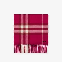 Check Cashmere Scarf in Jam | Burberry® Official