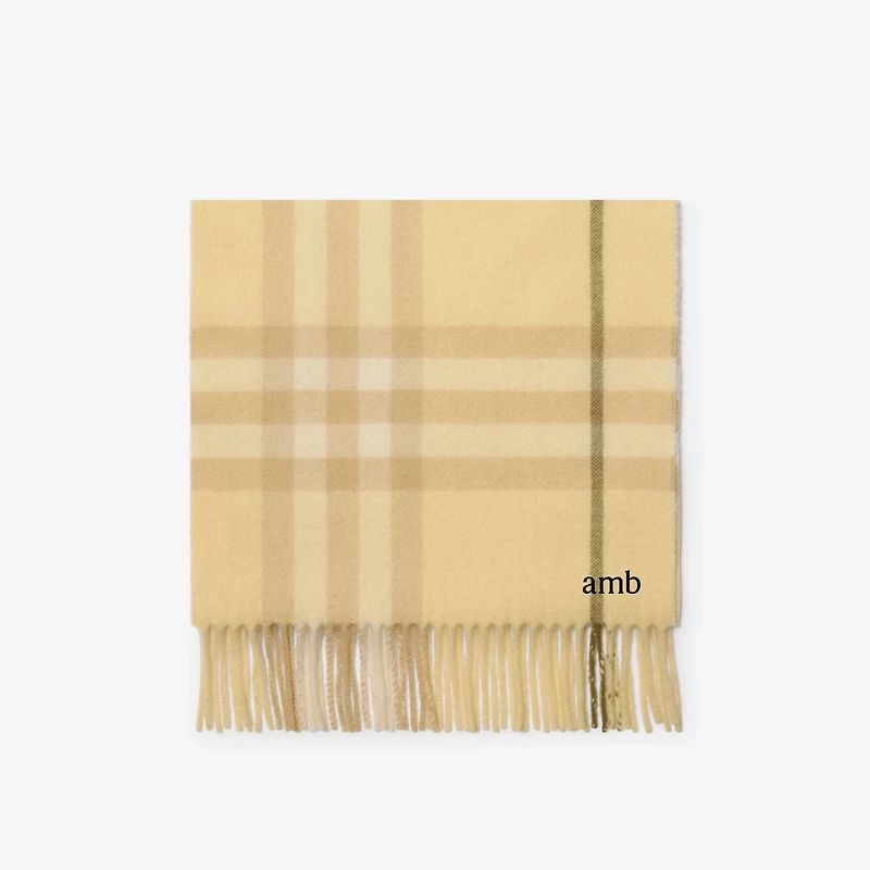 Check Cashmere Scarf in Buff | Burberry® Official