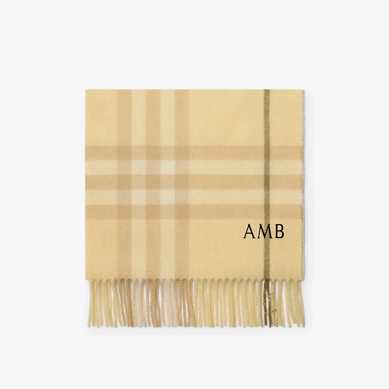Check Cashmere Scarf in Buff | Burberry® Official