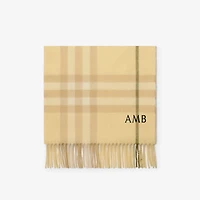 Check Cashmere Scarf in Buff | Burberry® Official