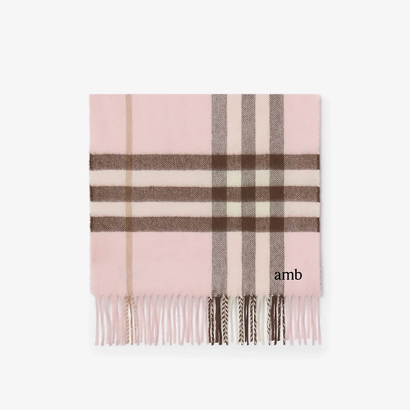 Check Cashmere Scarf in Bow pink | Burberry® Official