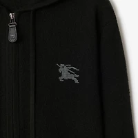 Wool Zip Hoodie in Black - Men, Cashmere | Burberry® Official