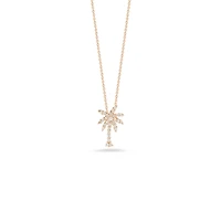 TINY TREASURES SMALL DIAMOND PALM TREE NECKLACE