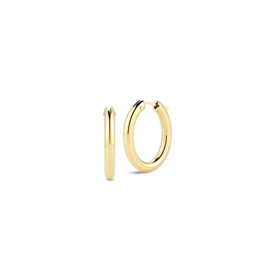 DESINGER GOLD LARGE OVAL HOOP EARRINGS