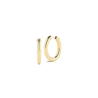 DESINGER GOLD LARGE OVAL HOOP EARRINGS