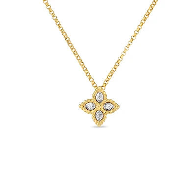 PRINCESS FLOWER SMALL DIAMOND NECKLACE