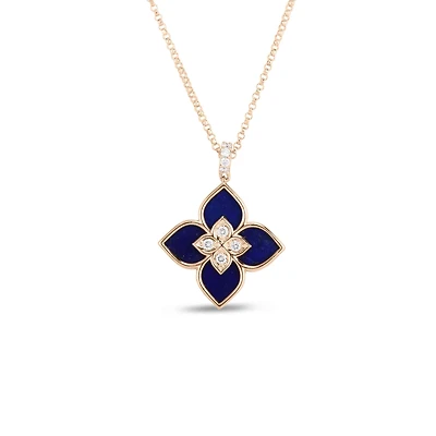 VENETIAN PRINCESS SMALL LAPIS & DIAMOND NECKLACE