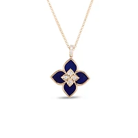VENETIAN PRINCESS SMALL LAPIS & DIAMOND NECKLACE