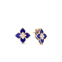VENETIAN PRINCESS SMALL LAPIS & DIAMOND EARRINGS