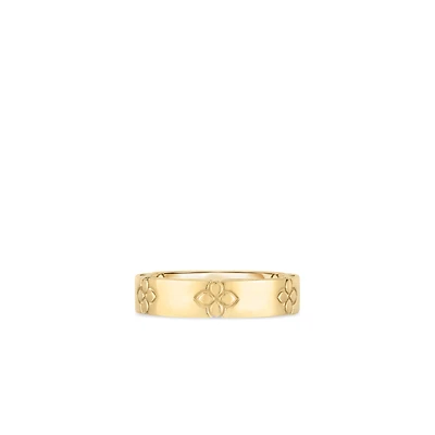 LOVE IN VERONA THIN RING BAND W. ETCHED FLOWERS