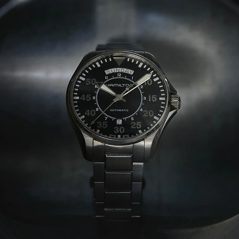 Khaki Aviation Pilot Day Date Auto