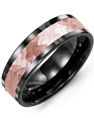 Men's Hammer Effect Wedding Ring