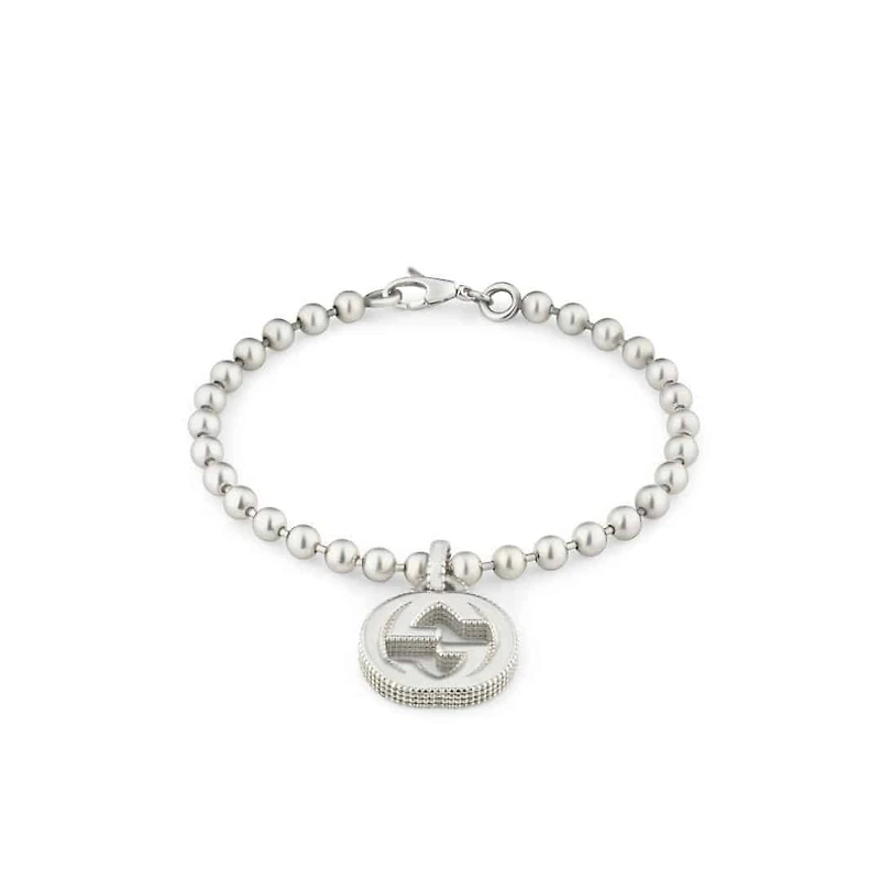 Boule Interlocking G Bracelet in Sterling Silver