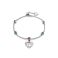Blind for Love Heart Bracelet in Sterling Silver with Zirconia