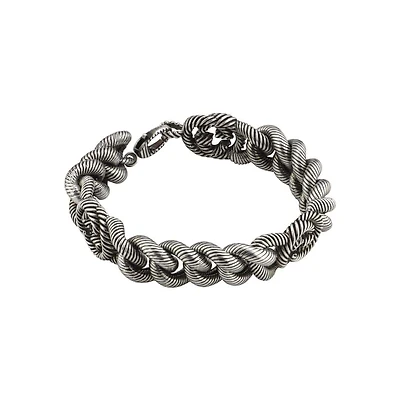 Interlocking G Gourmette Bracelet in Sterling Silver