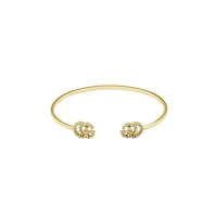 GG Running Bracelet in 18kt Yellow Gold with Diamonds