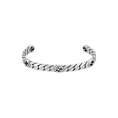 Interlocking G Wide Bracelet in Sterling Silver