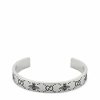 Gucci Signature Thin Bee Bracelet in Sterling Silver