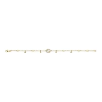 Interlocking G Bracelet in 18kt Yellow Gold with Diamonds
