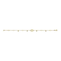 Interlocking G Bracelet in 18kt Yellow Gold with Diamonds