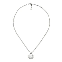 Interlocking G Medium Pendant Necklace in Sterling Silver