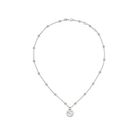 Interlocking G Long Pendant Necklace in Sterling Silver