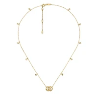 GG Running Necklace in 18kt Yellow Gold with Diamonds
